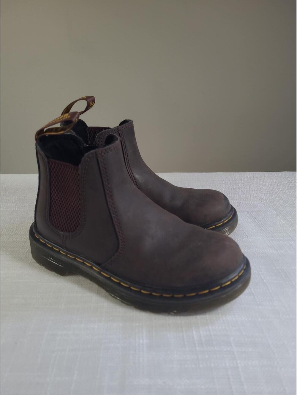 Dr. Martens Brown Leather Chelsea Boots Toddler 12  Side Zip
